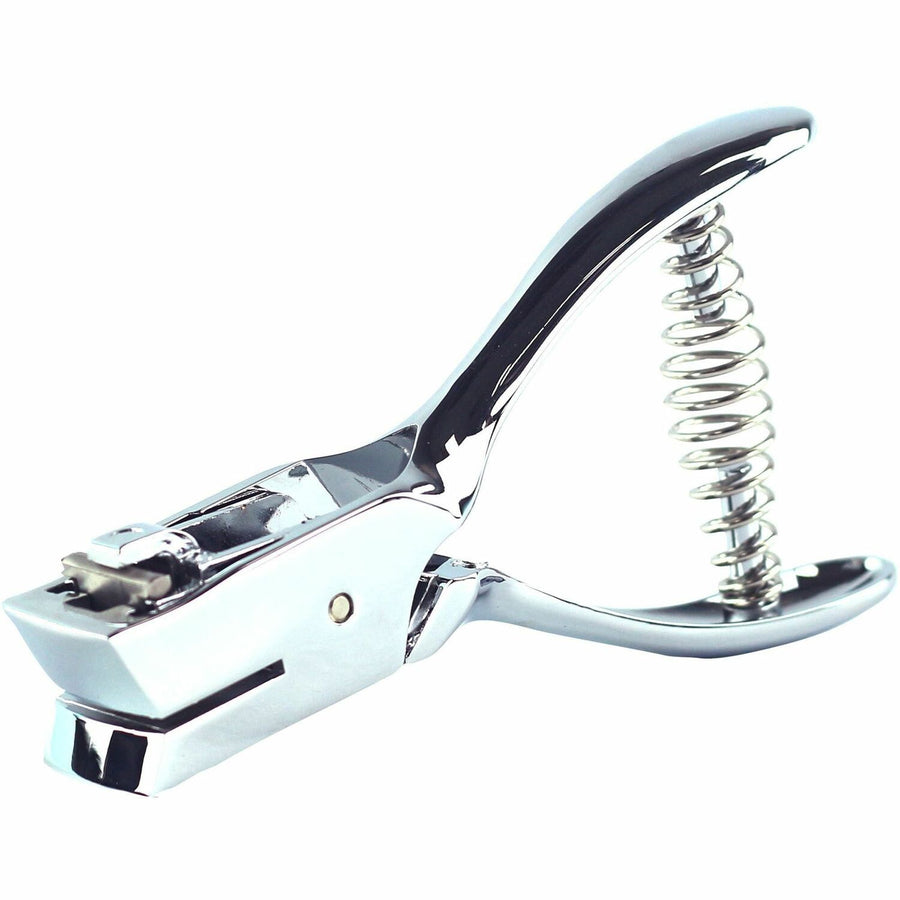Business Source Handheld 15mm Slot Punch, Chrome, 50EA/CT — view 1