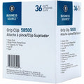 Business Source Bulldog Grip Clips, Silver, 36 / Box, BSN58500