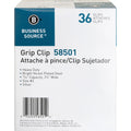 Business Source Bulldog Grip Clips, Silver, 36 / Box, BSN58501