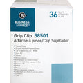 Business Source Bulldog Grip Clips, Silver, 36 / Box, BSN58501