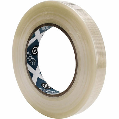 Business Source Filament Tape, White, 1 Roll, BSN64004