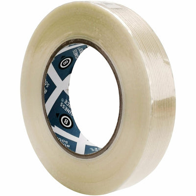 Business Source Filament Tape, White, 1 Roll, BSN64005