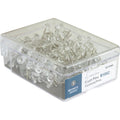Business Source 1/2" Head Push Pins, Clear, 100 / Box, BSN81002