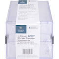 Business Source 4-drawer Storage Organizer, Clear, BSN82977