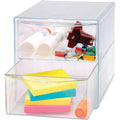 Business Source 2-drawer Storage Organizer, Clear, BSN82978