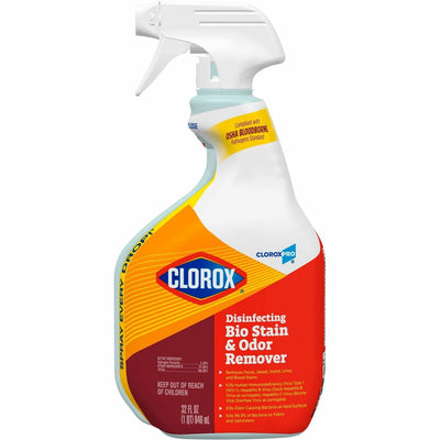 The Clorox CloroxPro™ Disinfecting Bio Stain & Odor Remover Spray, Translucent, CLO31903