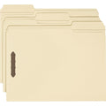 Business Source 1/3 Tab Cut Letter Recycled Fastener Folder, 8 1/2" Width x 11" Length, 50 / Box, BSN17213