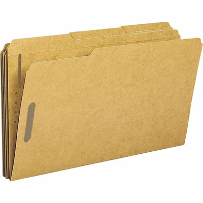 Business Source 1/3 Tab Cut Legal Recycled Fastener Folder, 8 1/2" Width x 14" Length, 50 / Box — view 1