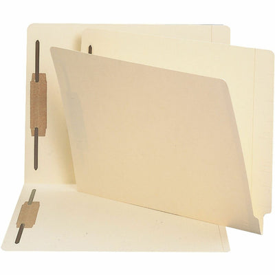 Business Source Straight Tab Cut Letter Recycled Fastener Folder, 8 1/2" Width x 11" Length, 50 / Box — view 1