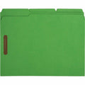 Business Source 1/3 Tab Cut Letter Recycled Fastener Folder, Red, 8 1/2" Width x 11" Length, 50 / Box, BSN17571