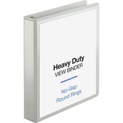 Business Source Round-ring View Binder, White, 8 1/2" Width x 11" Length, 12EA/CT — view 1