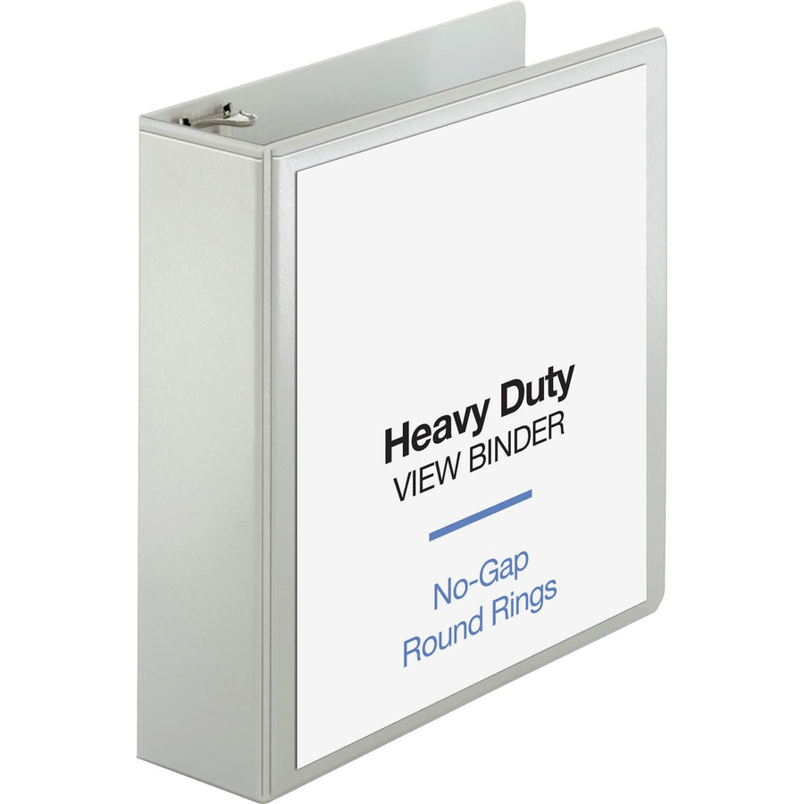 Business Source Round-ring View Binder, White, 8 1/2" Width x 11" Length, 6EA/CT — view 1