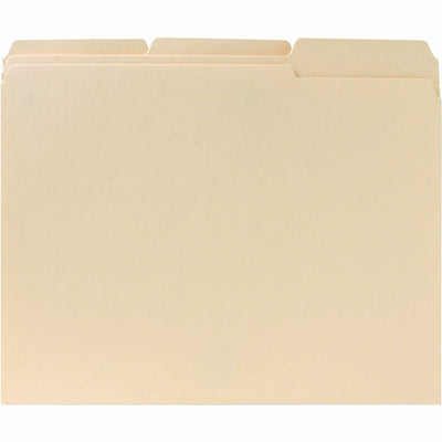 Business Source 1/3 Tab Cut Letter Recycled Classification Folder, 8 1/2" Width x 11" Length, 100 / Box — view 1