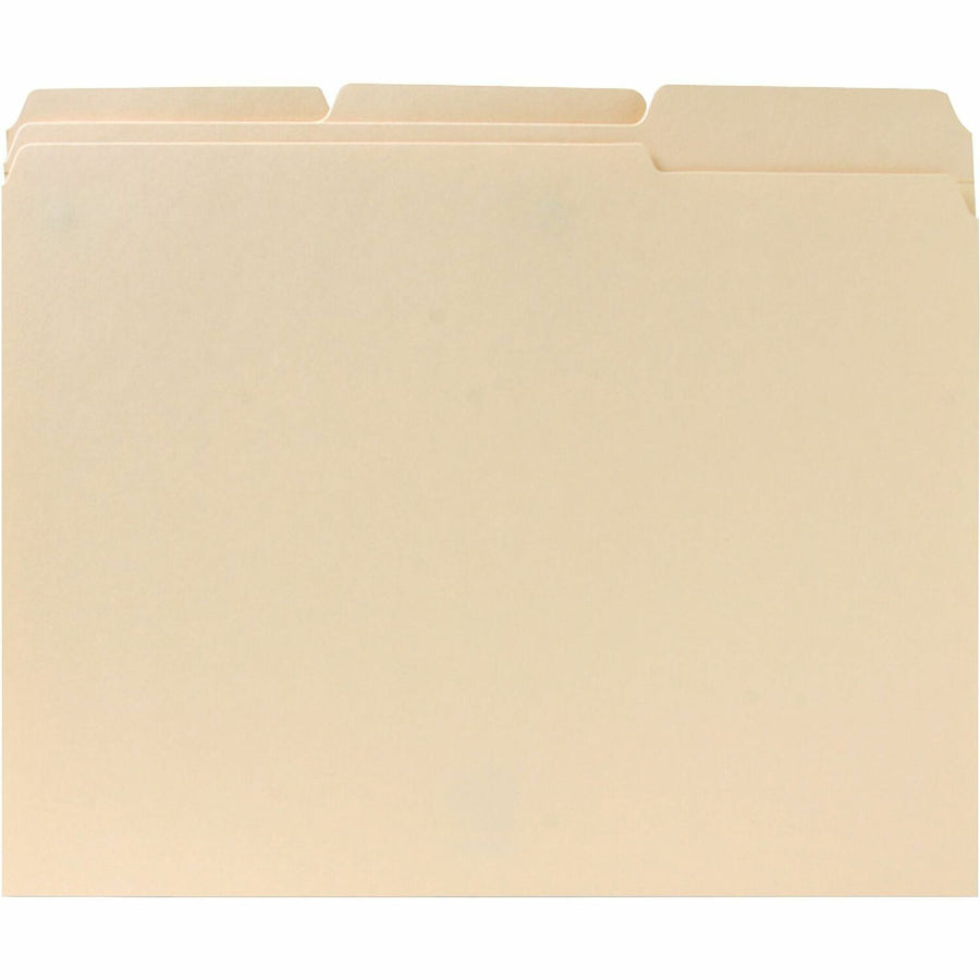 Business Source 1/3 Tab Cut Letter Recycled Classification Folder, 8 1/2" Width x 11" Length, 100 / Box — view 1