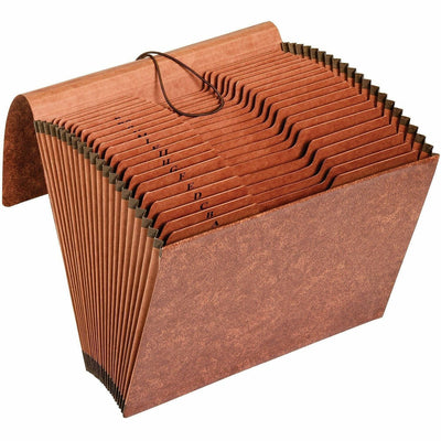 Business Source Letter Recycled Expanding File, Brown, 8 1/2" Width x 11" Length, 5EA/CT — view 1