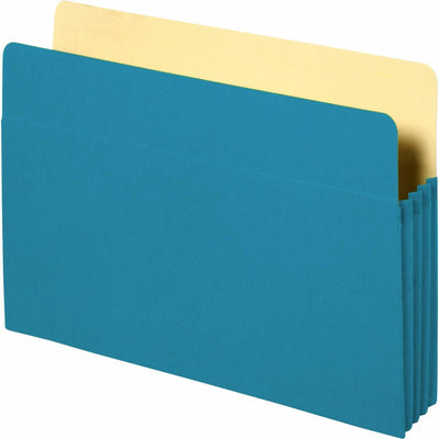 Business Source Letter Recycled File Pocket, Blue, 8 1/2" Width x 11" Length, BSN26550