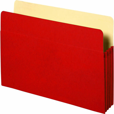 Business Source Letter Recycled File Pocket, Red, 8 1/2" Width x 11" Length, BSN26552