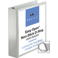 Business Source Locking D-Ring View Binder, White, 8 1/2" Width x 11" Length, BSN26959