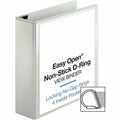 Business Source Locking D-Ring View Binder, White, 8 1/2" Width x 11" Length, BSN26961