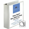 Business Source Locking D-Ring View Binder, White, 8 1/2" Width x 11" Length, BSN26961