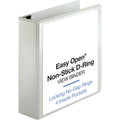 Business Source Locking D-Ring View Binder, White, 8 1/2" Width x 11" Length, BSN26961
