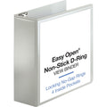 Business Source Locking D-Ring View Binder, White, 8 1/2" Width x 11" Length, BSN26963