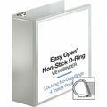 Business Source Locking D-Ring View Binder, White, 8 1/2" Width x 11" Length, BSN26963