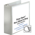 Business Source Locking D-Ring View Binder, White, 8 1/2" Width x 11" Length, BSN26963