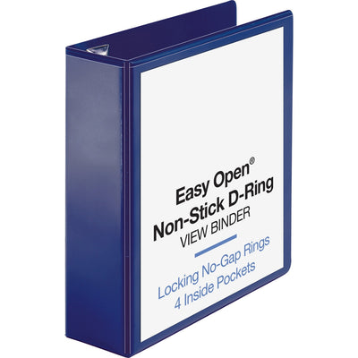 Business Source Navy D-ring Binder, 8 1/2" Width x 11" Length, BSN26976