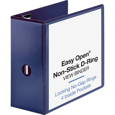 Business Source Navy D-ring Binder, 8 1/2" Width x 11" Length, BSN26978