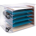Business Source 6-tray Jumbo Desk Sorter, Clear, BSN86880