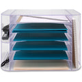 Business Source 6-tray Jumbo Desk Sorter, Clear, BSN86880