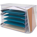 Business Source 6-tray Jumbo Desk Sorter, Clear, BSN86880