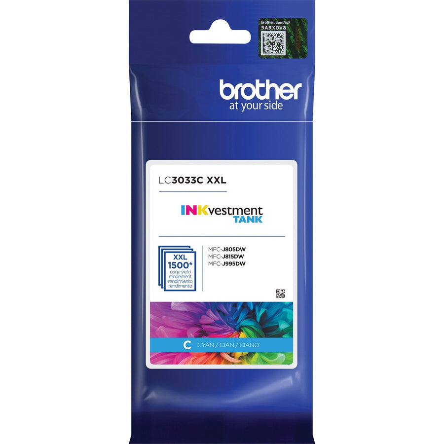 Brother INKvestment Original Inkjet Ink Cartridge - Single Pack - Cyan -, /BX 5BX/PK 4PK/CT — view 1