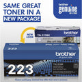 Brother TN-223BK Original Standard Yield Laser Toner Cartridge - Black -, BRTTN223BK