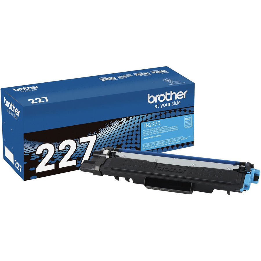 Brother TN-227C Original High Yield Laser Toner Cartridge - Cyan -, /BX 4BX/CT 42CT/PL — view 1