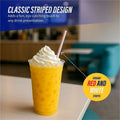 Genuine Joe Jumbo Striped Straws, White, 24 / Carton, GJO58944CT