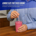 Genuine Joe Jumbo Striped Straws, White, 24 / Carton, GJO58944CT