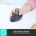 Logitech MX Vertical Advanced Ergonomic Mouse, Graphite, LOG910005447