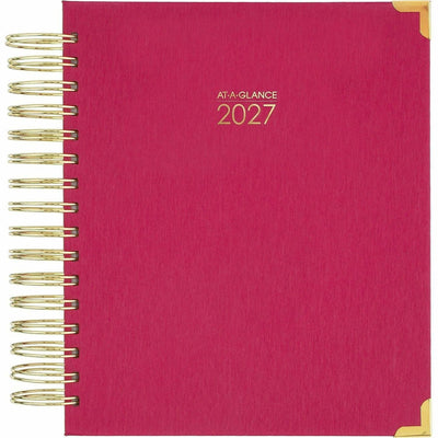 ACCO At-A-Glance Harmony Hardcover Daily Monthly Planner, Berry, Medium, 7" x 8 3/4", 3EA/PK 4PK/CT — view 1