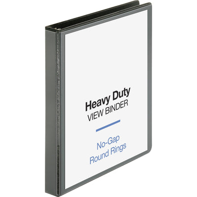 Business Source Heavy-duty View Binder, Black, 8 1/2" Width x 11" Length, 12EA/CT — view 1