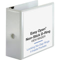 Business Source Locking D-Ring View Binder, White, 8 1/2" Width x 11" Length, BSN26965