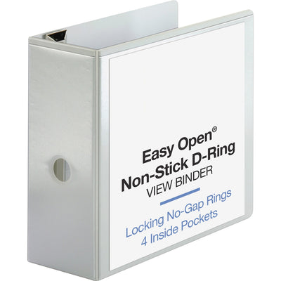 Business Source Locking D-Ring View Binder, White, 8 1/2" Width x 11" Length, 2EA/CT — view 1
