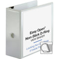 Business Source Locking D-Ring View Binder, White, 8 1/2" Width x 11" Length, BSN26965