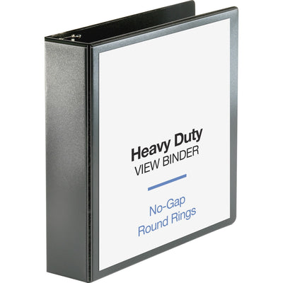 Business Source Heavy-duty View Binder, Black, 8 1/2" Width x 11" Length, BSN68020