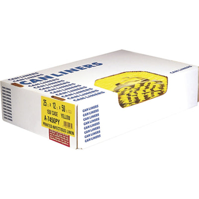 Novolex Heritage 1.3 mil Color-coded Can Liner, Yellow, 200 / Carton, HERA6043PY