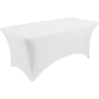 Iceberg Stretch Fabric Table Cover, White, ICE16523