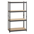 Lorell Iron Horse 2300 lb Capacity Riveted Shelving, Black, LLR59696