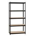 Lorell Iron Horse 2300 lb Capacity Riveted Shelving, Black, LLR59697