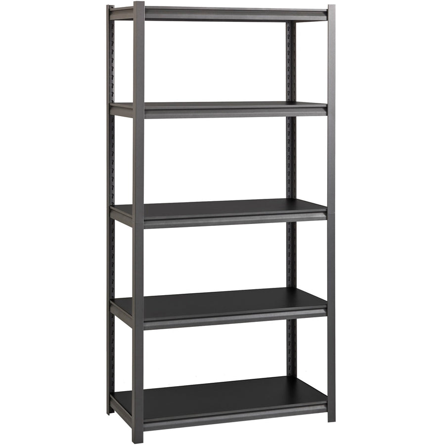 Lorell Iron Horse 3200 lb Capacity Riveted Shelving, 36" x 72", Black, Laminate, LLR59701